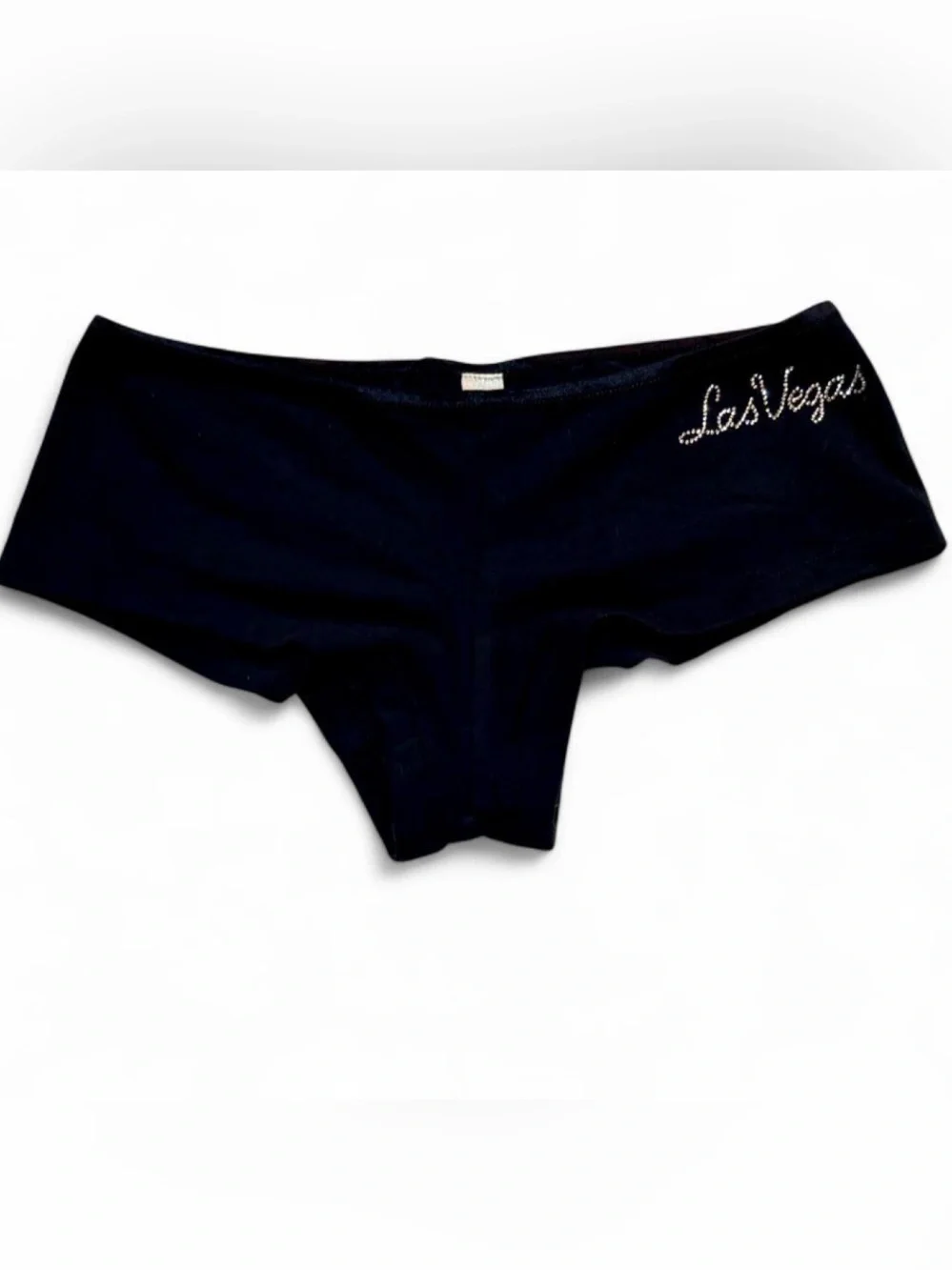 Black Rhinestone Hipster Briefs Sz M